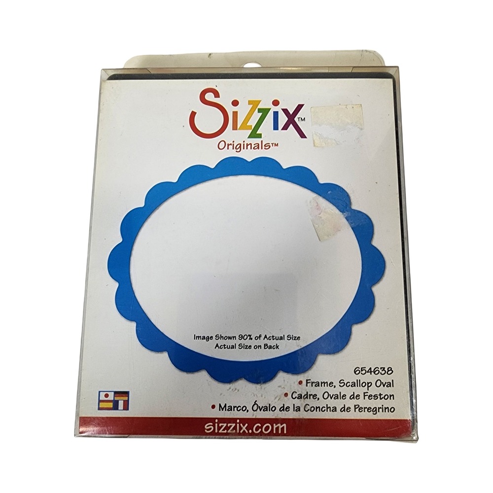 Sizzix Originals Frame Scallop Oval Steel Rule Cutting Die 654638 Scrapbooking